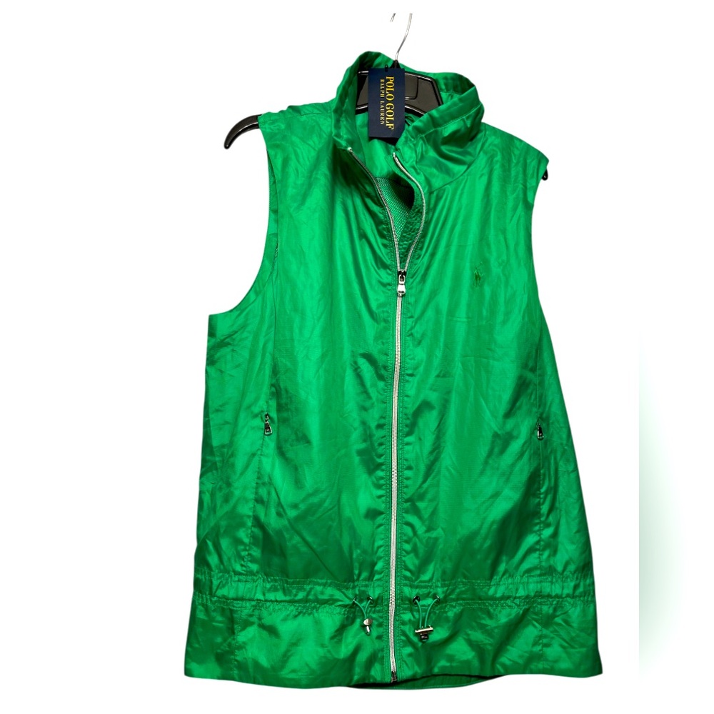 NWT..POLO GOLF By Polo Ralph Lauren Women’s Green Full Zip Vest Size:XL
